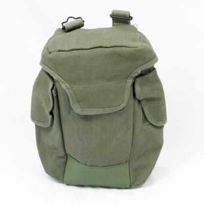 French Cotton-Canvas Gen-2 Respirator Haversack. Used / Graded. Olive.
