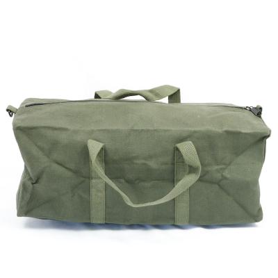 Cotton-Canvas 18" Zip Top Tool Bag. Green.