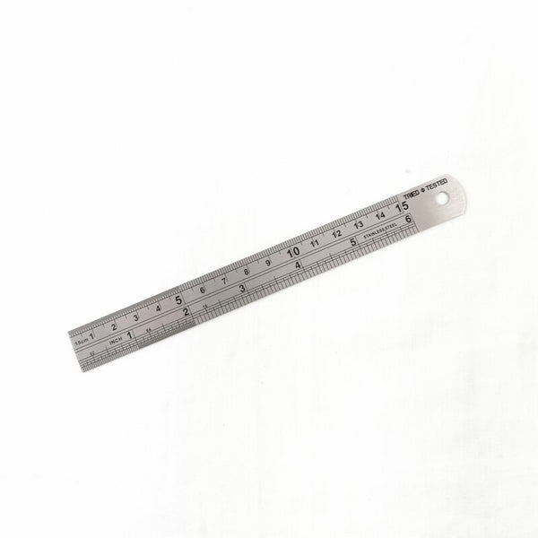 Admin: Ruler. 15cm. High Quality. New. Silver.