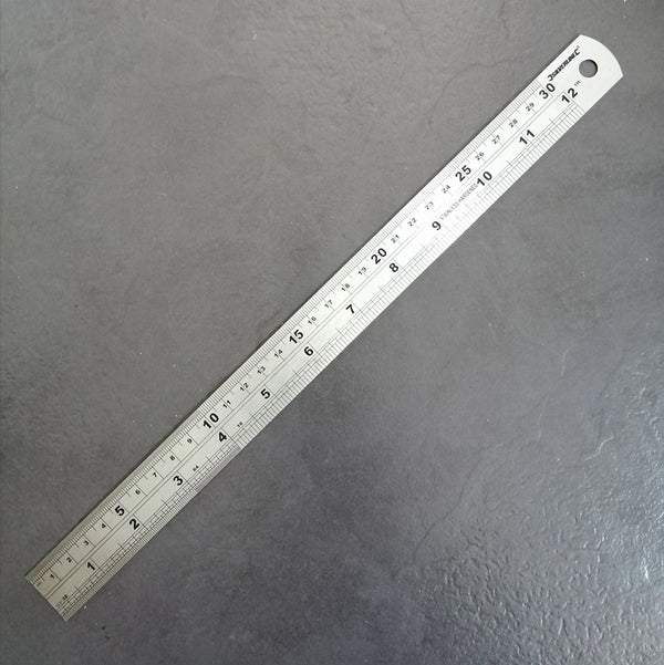 Admin: Ruler. 30cm. High Quality. New. Silver.