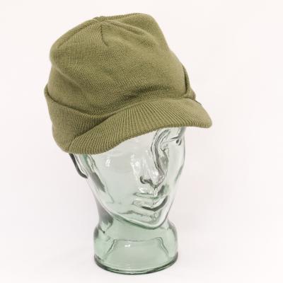 Acrylic Premium Peaked Skip Hat. Olive.
