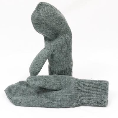 Swiss Wool Mittens. New. Silver-Grey.