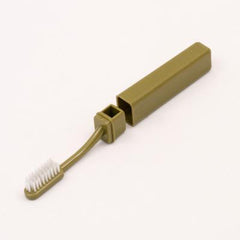 Personal Hygiene: Compact Field Toothbrush. New. Olive.