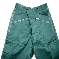 Action-style Poly/Cotton 9-Pkt Trousers in TQ Green.