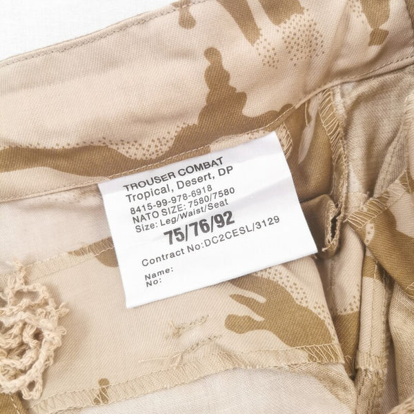 British ‘05’ Lightweight Desert Combat Trousers. New. Desert D.P.