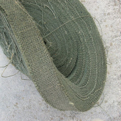 Camouflage & Concealment: Genuine U.S Burlap. Per Metre 'Off-the-Roll'. Used/Graded. Drab Olive.