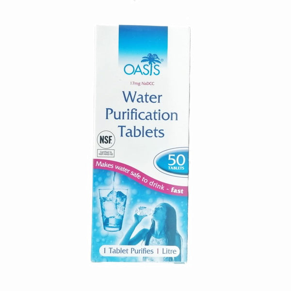 Hydration / Purification: Water Purification Tablets x 50. New. White.