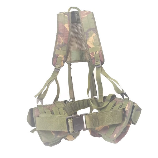 British 4-piece P.L.C.E Webbing Set. Used / Graded. D.P.M.