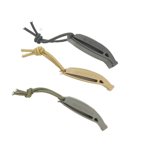 Survival: Tactical Whistles. New. Black, Coyote/Tan or Olive.