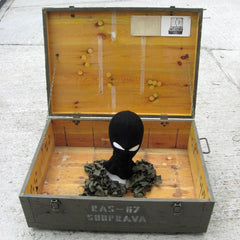 Czechoslovakian Wood Tool/Storage Box. Olive.